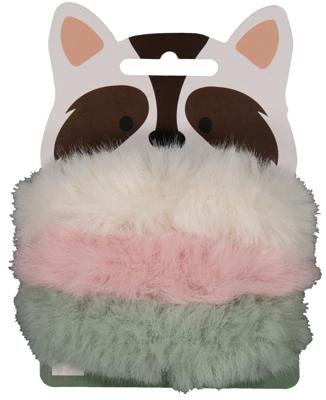 HEMA Scrunchies fluffy wasbeer - 3 stuks