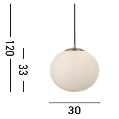 Searchlight Klassieke hanglampAtom 2 Ø 30cm - 6077SB