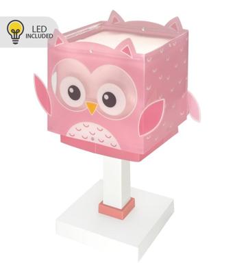 Dalber Kinderkamer tafellampOwl roze - 64481N