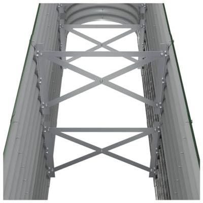 Plantenbak 260x40x68 cm gepoedercoat staal groen Plantenbak 260x40x68 cm gepoedercoat staal groen