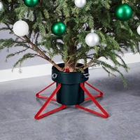 Kerstboomstandaard 46x46x19 cm groen en rood - thumbnail