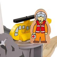 Bigjigs houten rails vuurtoren 4-wegs tunnel - thumbnail