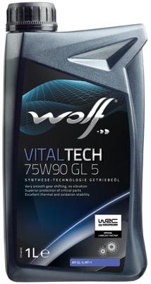 Wolf transmissie-olie "vitaltech gl5". gear oil 75w90 1l vitaltech gl5
