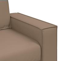 Loveseat 120 cm kunstleer cappuccinokleurig - thumbnail