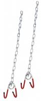 Simson Ophangkettingen met haken rood/zilver 2 stuks - thumbnail