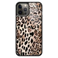 iPhone 12 Pro Max glazen hardcase - Golden wildcat - thumbnail