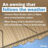 Shelly Qubino Wave Shutter power relay Zwart - thumbnail