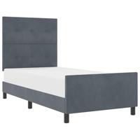 Boxspringbed met hoofdeinde Donkergrijs 90 x 200 cm Fluweel - thumbnail