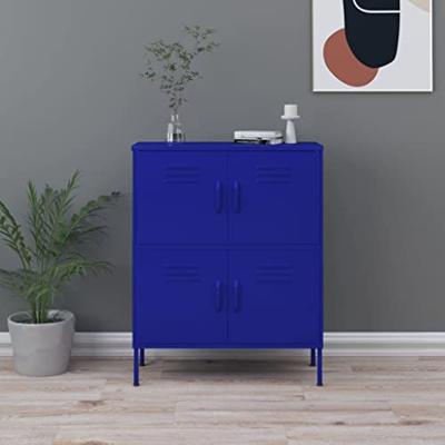 VidaXL Opbergkast 80x35x101,5 cm staal marineblauw