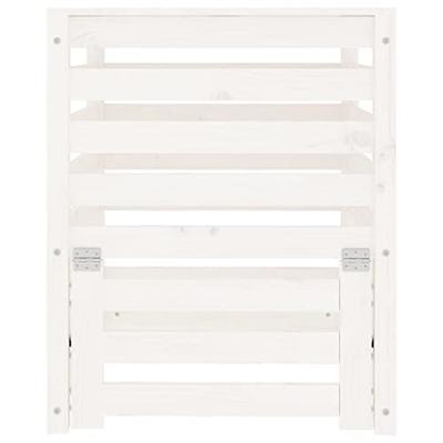VidaXL Compostbak 63,5x63,5x77,5 cm massief grenenhout wit VidaXL Compostbak 63,5x63,5x77,5 cm massief grenenhout wit