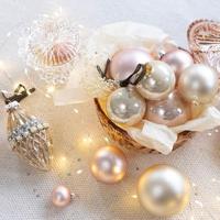 Decoris kerstballen Glas 20st Parel 6cm - thumbnail