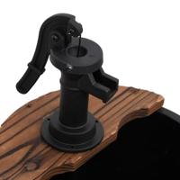 VidaXL Waterfontein met pomp 60x60x94 cm massief vurenhout - thumbnail