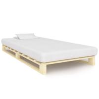 Bedframe pallet massief grenenhout 100x200 cm - thumbnail