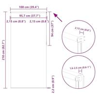 Rolgordijn verduisterend 100x210cm stofbreedte 95,7cm wit - thumbnail