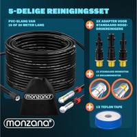 Riool - Leidingen reinigerset Premium 5-delig zwart 15m - thumbnail