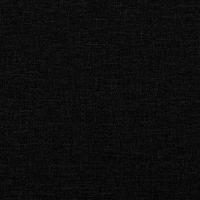 Slaapbank 2-zits met voetenbank stof zwart - thumbnail