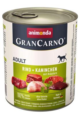 ANIMONDA GranCarno Adult Beef, rabbit and herbs - natvoer voor honden - 800g
