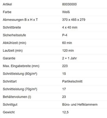 Leitz IQ Office Papiervernietiger P4 Leitz IQ Office Papiervernietiger P4