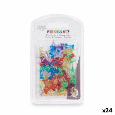 Punaises Pincello Multicolour Metaal Plastic (24 Stuks)