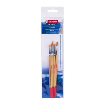Talens Art Creation aquarelpenselen polyester assorti, set van 5 penselen
