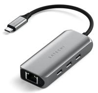 Satechi 4-in-1 USB-C hub met ethernet (2.5 Gb) - Space Grey - thumbnail