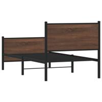Bedframe zonder matras metaal bruin eikenkleurig 140x200 cm - thumbnail