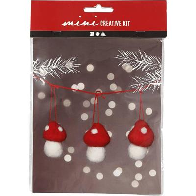 Creativ Company Creative mini kit, hangende paddestoelen, h: 5.5 cm, 1 set
