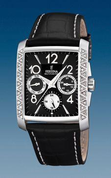 Horlogeband Festina F16524-5 / F16524-6 Leder Zwart 25mm Horlogeband Festina F16524-5 / F16524-6 Leder Zwart 25mm