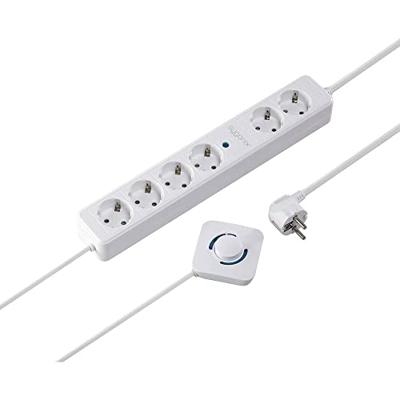 Sygonix SY-4535066 Stekkerdoos met schakelaar Wit Randaarde stekker 1 stuk(s)