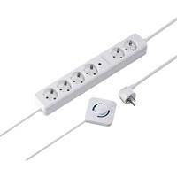 Sygonix SY-4535066 Stekkerdoos met schakelaar Wit Randaarde stekker 1 stuk(s) - thumbnail