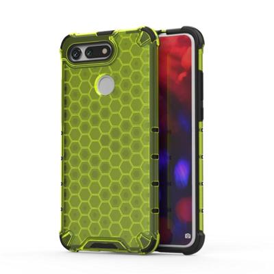 Schokbestendige honingraat PC + TPU Case voor Huawei Honor V20 (groen)