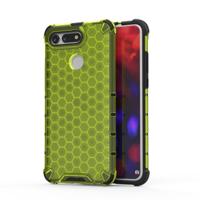 Schokbestendige honingraat PC + TPU Case voor Huawei Honor V20 (groen) - thumbnail