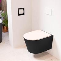 MONDIAZ LAVIE hangend toilet single fire rimless diepspoel Urban, Toiletzitting met quick-release & softclose Rosee - thumbnail