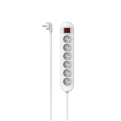 Hama Stekkerdoos, 6-voudig, schakelaar, opt. schakelaarpositie, 1,4 m Kabel Wit Hama Stekkerdoos, 6-voudig, schakelaar, opt. schakelaarpositie, 1,4 m Kabel Wit