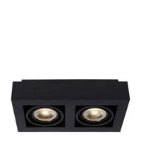 Lucide ZEFIX - Plafondspot - LED Dim to warm - GU10 (ES111) - 2x12W 2200K/3000K - Zwart - thumbnail