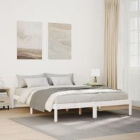 Bedframe extra lang zonder matras grenenhout wit 160x220 cm - thumbnail