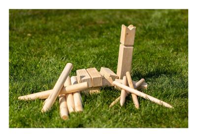 Outdoor Play Houten Kubb Game + Draagtas Outdoor Play Houten Kubb Game + Draagtas