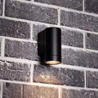 LED&apos;s Light Muurlamp voor buiten - GU10 fitting - IP44 waterbestendig - Antraciet - Model Carpi - thumbnail