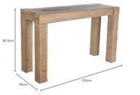 Wandtafel Home ESPRIT Spar Hout MDF 155 x 45 x 90,5 cm - thumbnail