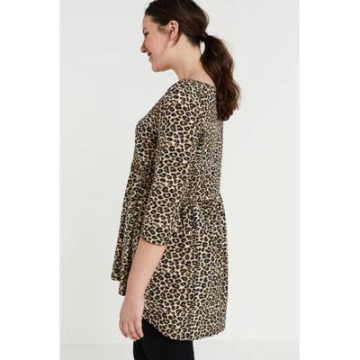 Simply Be top met dierenprint en plooien lichtbruin/bruin/zwart Simply Be top met dierenprint en plooien lichtbruin/bruin/zwart