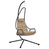 VidaXL Hangende ei-stoel taupe 94 x 107 x 196,5 cm staal - thumbnail
