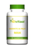 Elvitum Groente en fruit max 120 Kauwtabletten - thumbnail