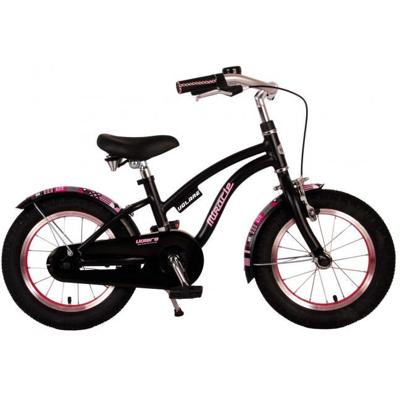 Volare miracle kinderfiets - meisjes - 14 inch - mat zwart - prime collection