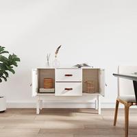 Dressoir 110x40x78 cm massief grenenhout wit - thumbnail