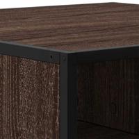 Salontafel 60,5x60,5x30 cm bewerkt hout en metaal bruin eiken - thumbnail