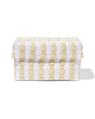 HEMA Mand 25x15cm met deksel geblokt beige