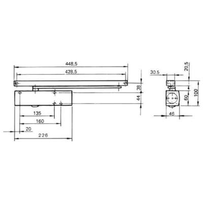 Geze deurdranger - TS 3000 V - sluitkracht 1-4 - tot 1100 mm breed - zilver
