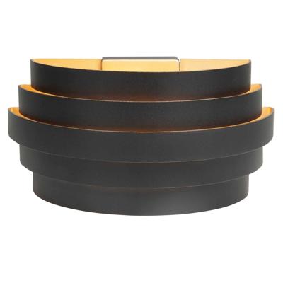 Highlight Design wandlampScudo zwart met goud 25cm - W3641.01
