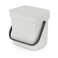 Brabantia Sort & Go afvalemmer 3 liter light grey - thumbnail
