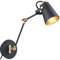 LED Wandlamp - Wandverlichting - Trion Edwy - E14 Fitting - Rond - Mat Zwart - Aluminium - thumbnail